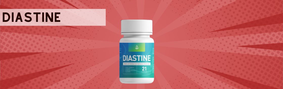 Diastina: Un envase de comprimidos con una etiqueta que indica su eficacia en el tratamiento de la diabetes, con una imagen de una dieta sana y ejercicio.
