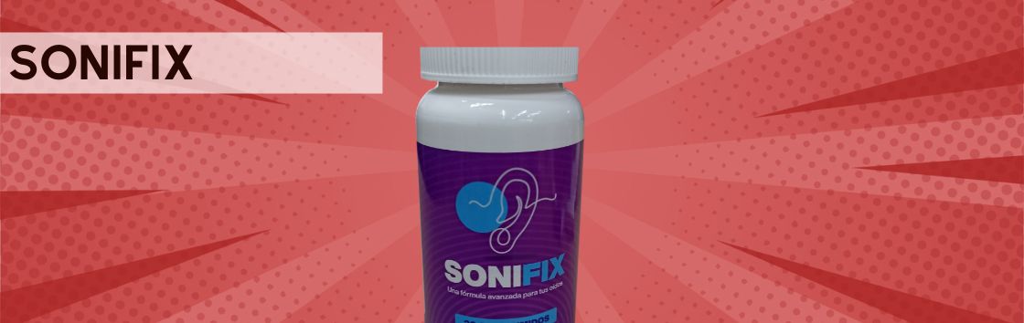 Sonifix: Una mano sosteniendo una pastilla con el símbolo de una onda sonora, que representa la eficacia del producto para mejorar la audición.